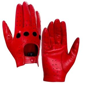 ⭐️LUXURY DRIVING GLOVES⭐️CANDY APPLE RED SIZE: 7